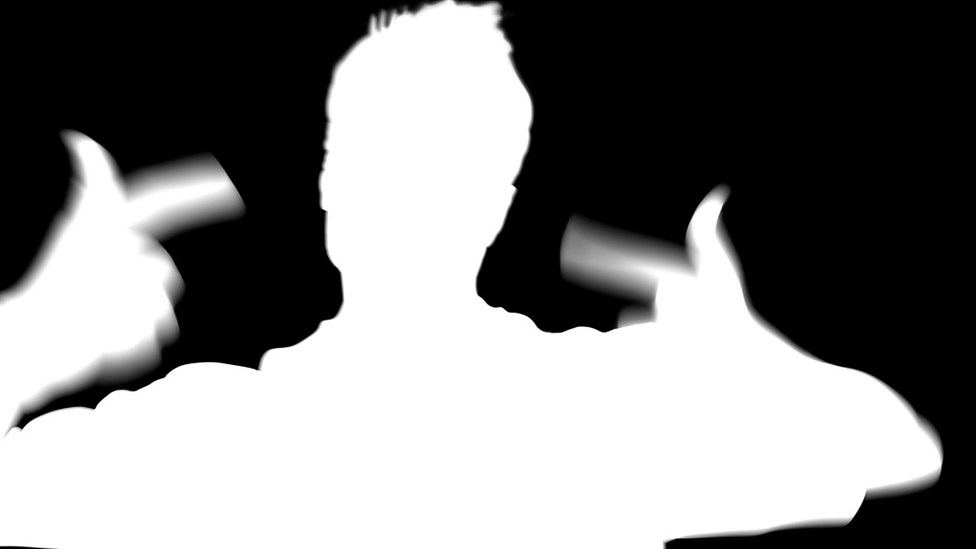 VFX rotoscoping breakdown showing raw action plate and extracted alpha matte — [B: ROTO MATTE]